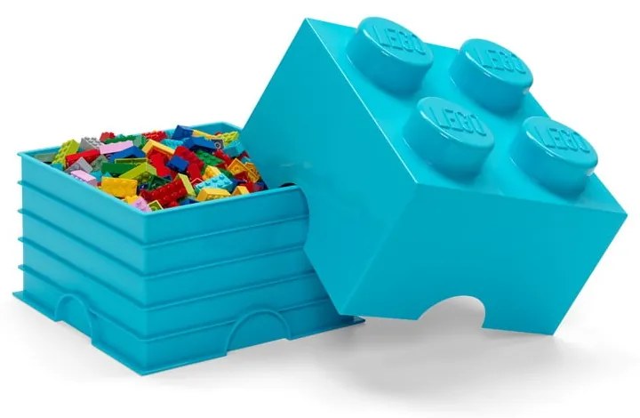 Scatola portaoggetti azzurra quadrata - LEGO®