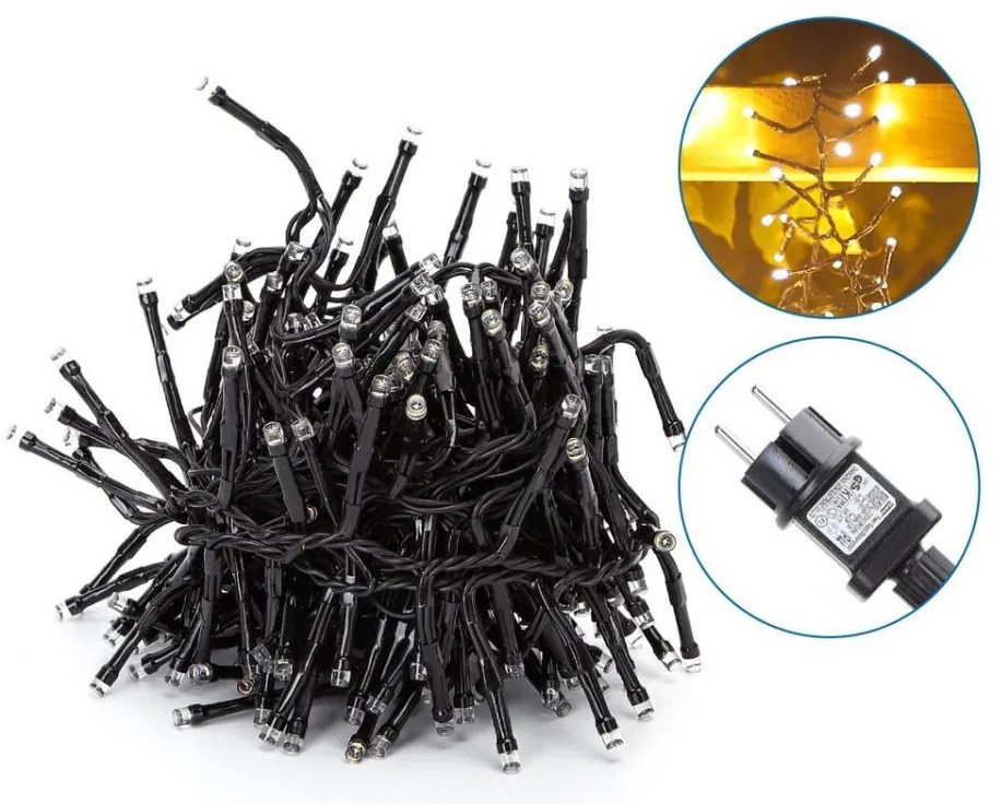 Aigostar - Catena decorativa da esterno LED 250xLED/10m IP44 bianco caldo