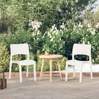 Sedie da Giardino 2 pz in Polipropilene Bianco cod mxl 25607