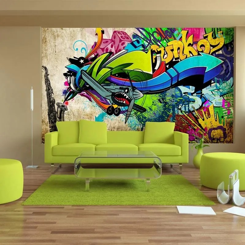 Carta da Parati Adesiva Graffiti Funky  Larghezza x Altezza Home decor 147x105