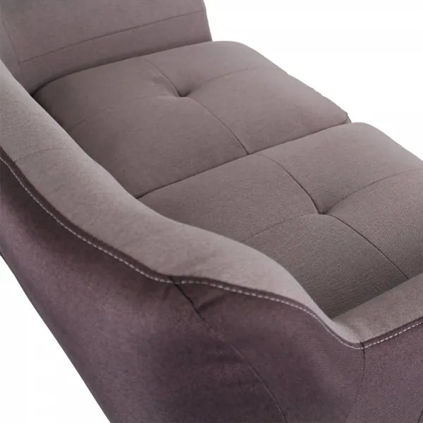 Divano 2 posti 130 cm - tessuto Tortora imbottito ELLEN