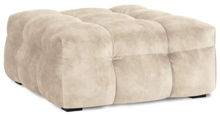 Pouf in velluto beige Vesta - Windsor &amp; Co Sofas