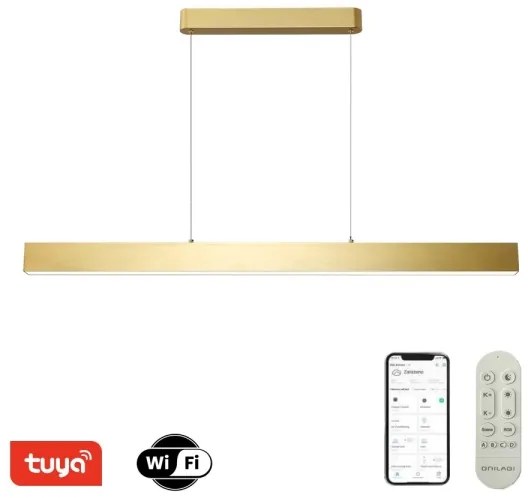 Brilagi - Lampadario LED dimmerabile SLEEKLINE SMART LED/40W/230V Wi-Fi Tuya gold+RC
