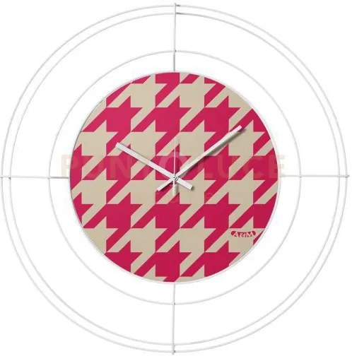Orologio nudo piccolo pied de poule magenta bianco ,pied de poule m...