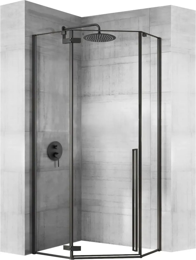 Cabina doccia DIAMOND BLACK MAT 80x80