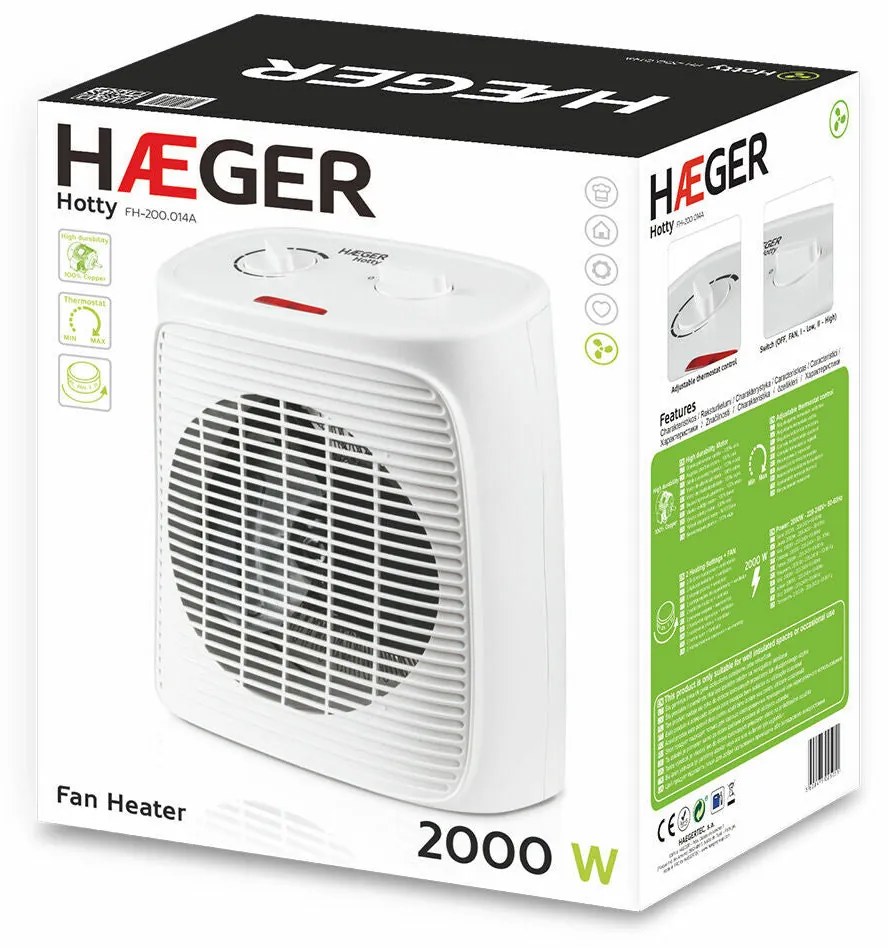 Termoventilatore Portatile Haeger FH-200.014A 2000 W Bianco