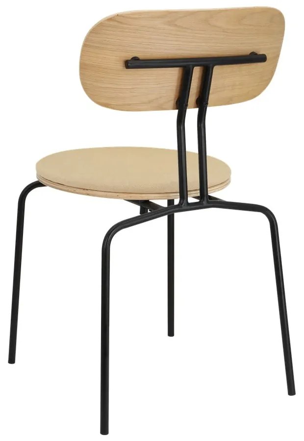 Sedia da pranzo nera e beige Curious - UMAGE