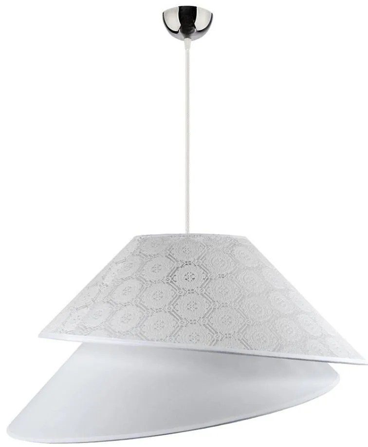 Duolla - Lampadario a sospensione con filo COCO 1xE27/40W/230V diametro 50 cm bianco