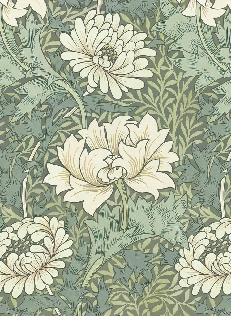 House of Hackney Carta da parati Chrysanthemum Magna - Sap