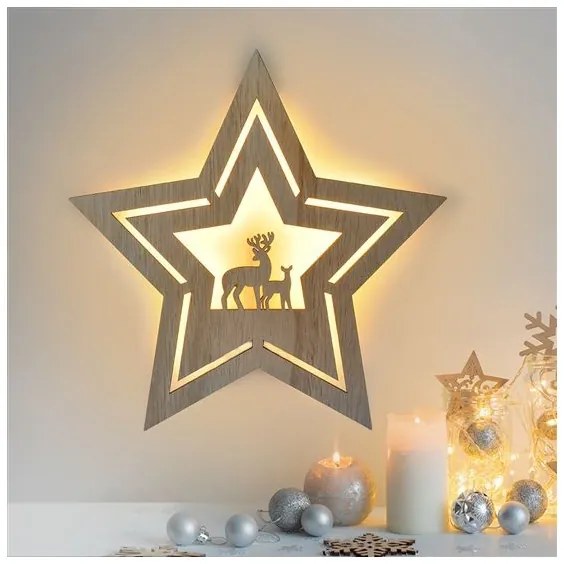 Solight 1V261 - Decorazione natalizia LED LED/2xAA stella