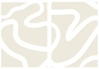 Set di 2 poster decorativi (50x70 cm) Leyte Style Bianco Antico - Sklum