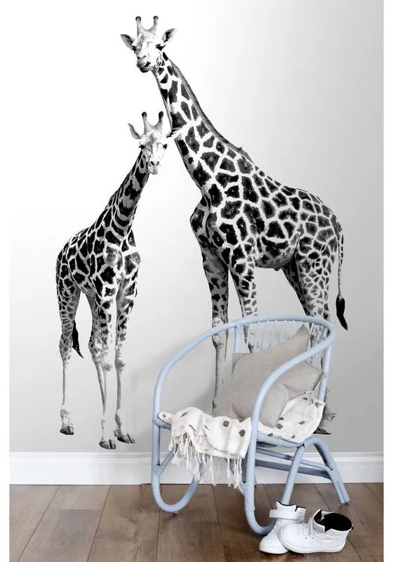 Fotomurale ESTA Giraffe, nero e bianco 139X280 cm