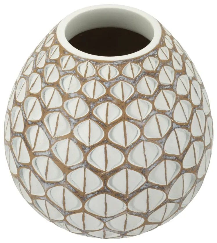Vaso Resina Tibet Cm Ø 27X27 Elegante Design Moderno