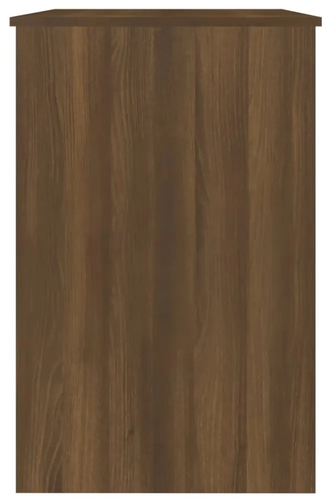 Scrivania rovere marrone 100x50x76 cm in legno multistrato