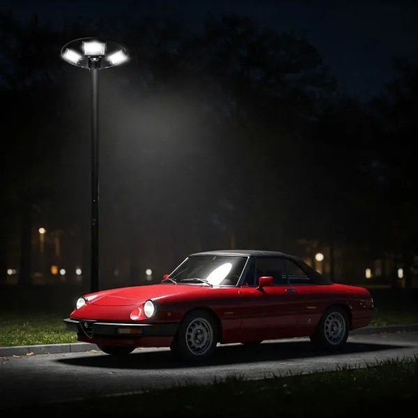 Lampione solare stradale a LED con sensore LED/22W/6V 6500K IP65 nero + telecomando