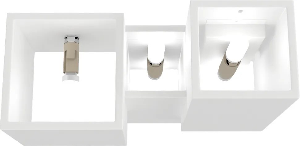 Applique da Parete 4xG9 PARALLEL 4 in Gesso Pitturabile