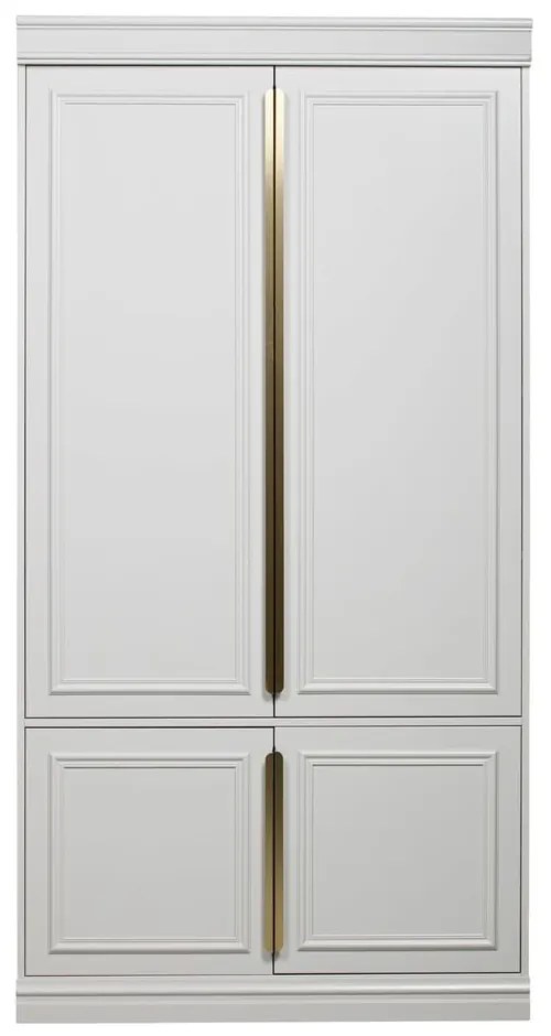 Armadio grigio chiaro in pino massiccio 110x215x44 cm Organize – WOOOD