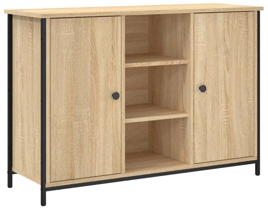 Credenza rovere sonoma 100x35x70 cm in legno multistrato