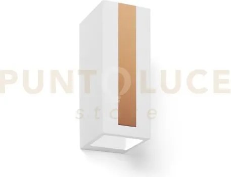 Thera applique a parete biemissione 2 luci attacco gu10 in gesso bi...