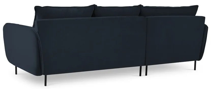 Divano angolare in velluto blu scuro (angolo sinistro) Vienna - Cosmopolitan Design