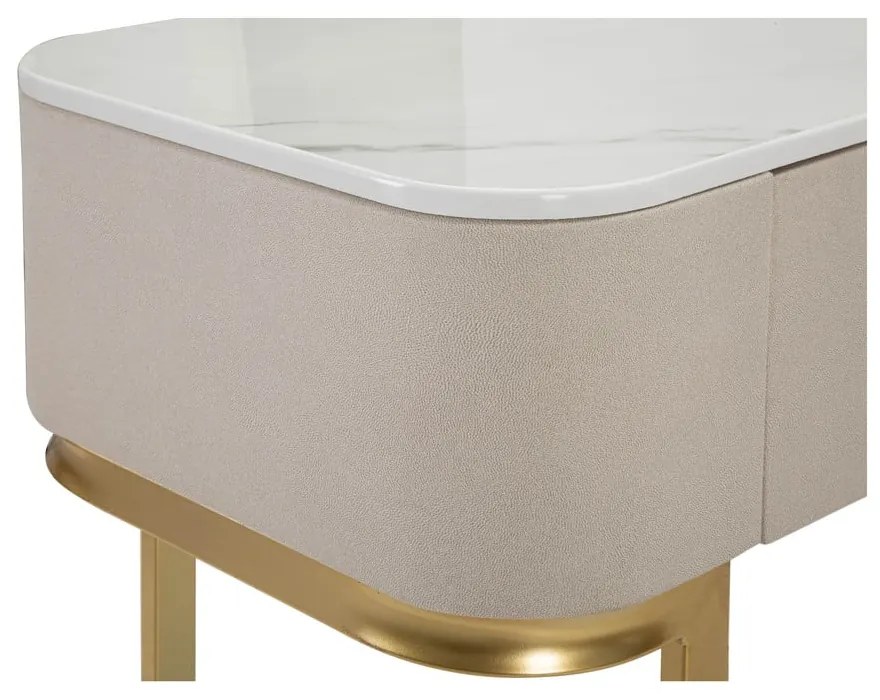 Consolle in beige-oro 40x100 cm Beauty - Mauro Ferretti