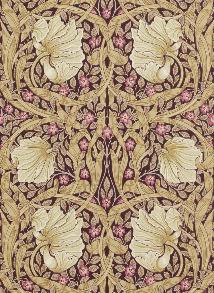 Morris & Co Carta da parati Pimpernel - Fig/ Sisal