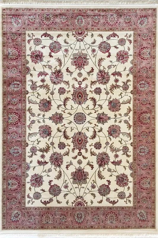 Tappeto Oriental orientale in viscosa rosa, L 210 x L 67 cm