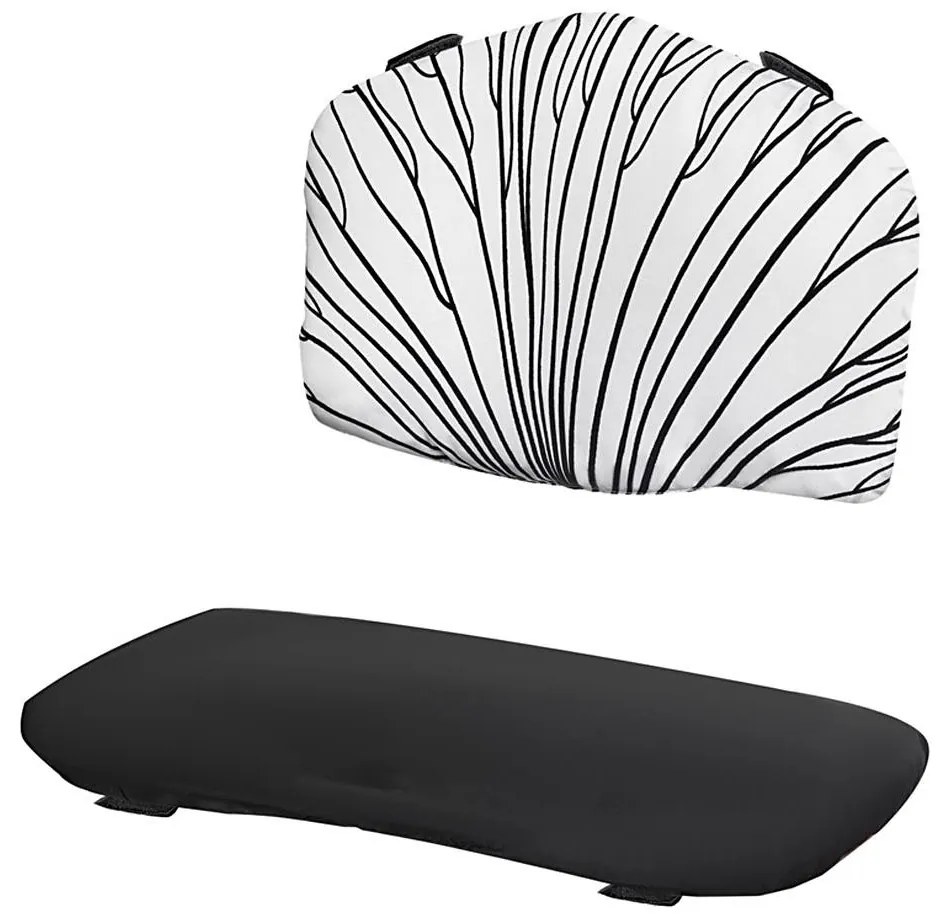 KINDERKRAFT - Cuscino imbottito per seggiolone da pappa ENOCK nero/bianco