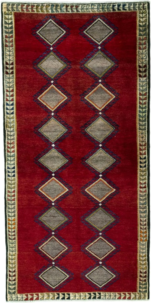 Gabbeh Tappeto persiano 210 x 100 Rosso (Iran) Annodato A Mano