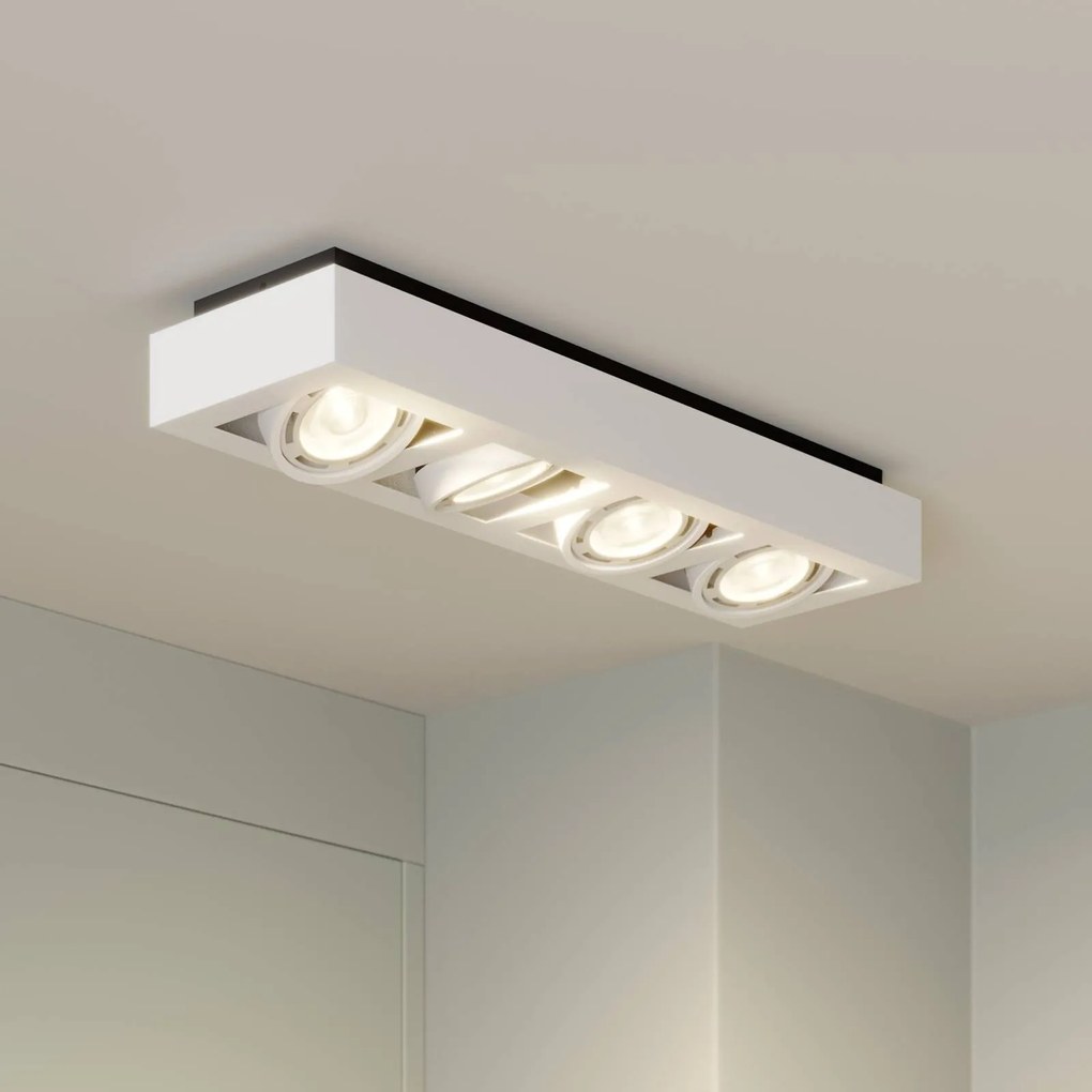 Arcchio Faretto da soffitto Ronka, 65 cm, a 4 luci, bianco, GU10