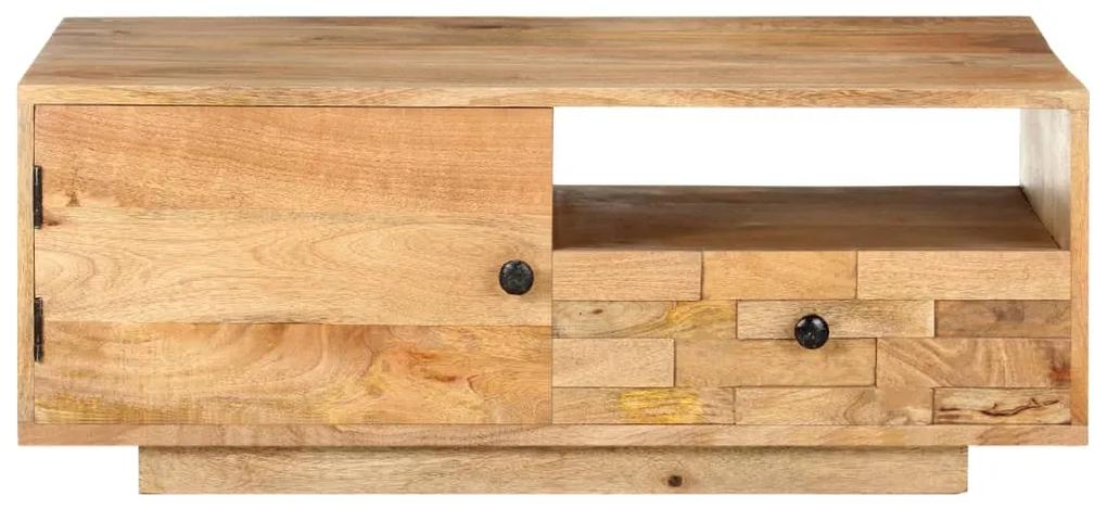 Tavolino da caffè 90x50x35 cm in legno massello di mango