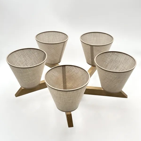 Brilagi - LED  Lampadario a plafone ANTHONY 5xE14/40W/230V quercia/beige