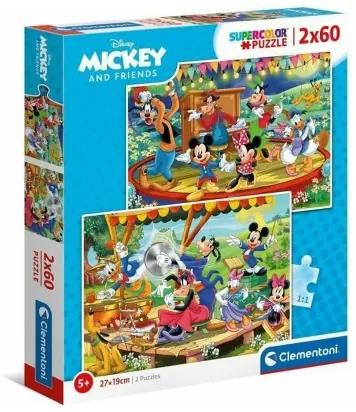 Puzzle per Bambini Clementoni Mickey and friends 21620 27 x 19 cm 60 Pezzi (2 Unità)