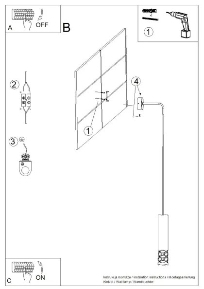 Sollux SL.1695 - Applique LIRO 1xGU10/10W/230V bianco