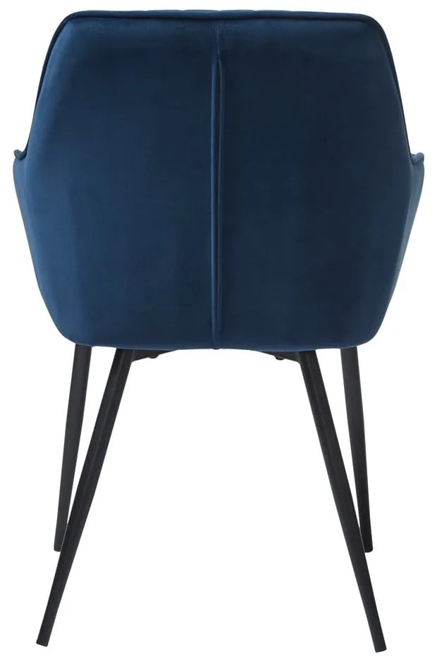 Set di sedie da pranzo blu scuro in imbottito con braccioli 2 pz Nolan Stripe – Unique Furniture