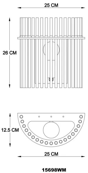 Globo 15698WM - Applique GORLEY 1xE27/60W/230V oro