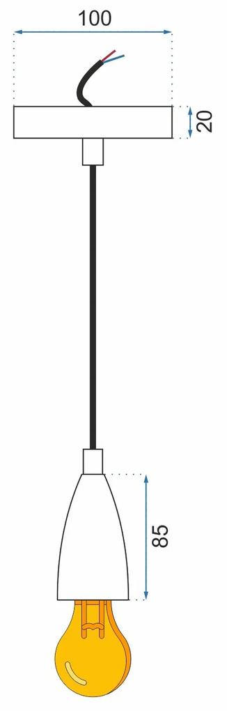 Lampada Da Soffitto Pensile Montatura Chrome APP358-1CP