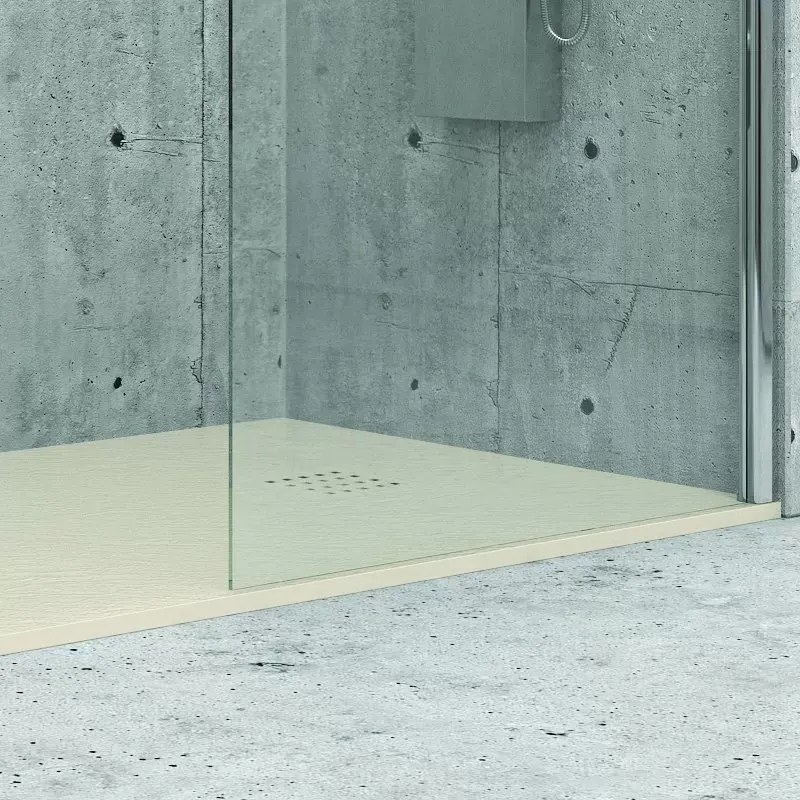 Piatto doccia 140x70 effetto pietra colore crema avorio - KAMALU