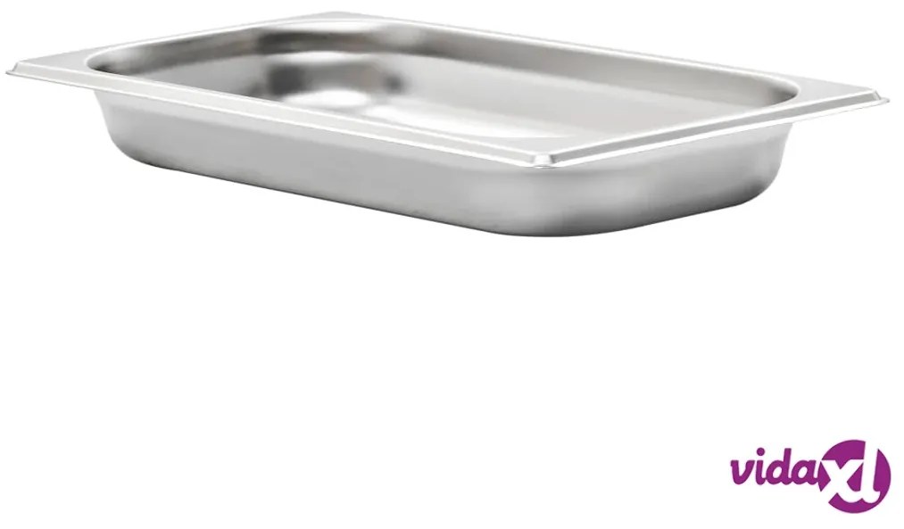 vidaXL Contenitori Gastronorm 12 pz GN 1/3 40 mm in Acciaio Inox