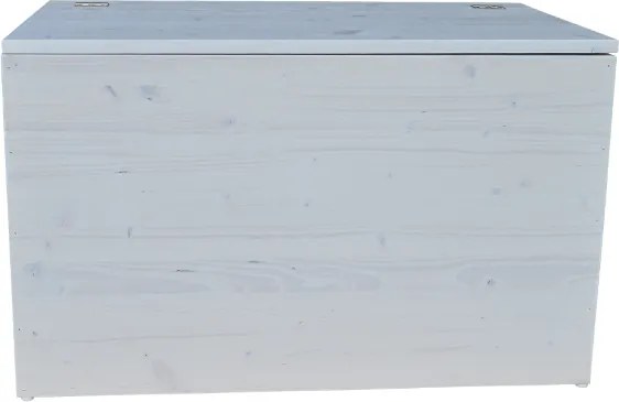 Cassapanca pouf contenitore in legno massello SHABBY CHIC cm 78