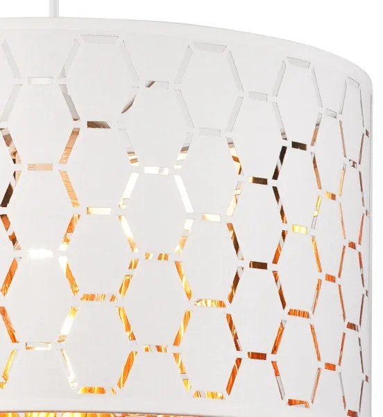 Lampada a sospensione con cavo ULLE 1xE27/15W/230V bianca