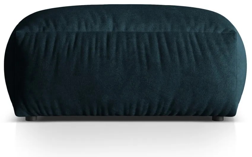Poggiapiedi componibile blu scuro con rivestimento in velluto Martina – Micadoni