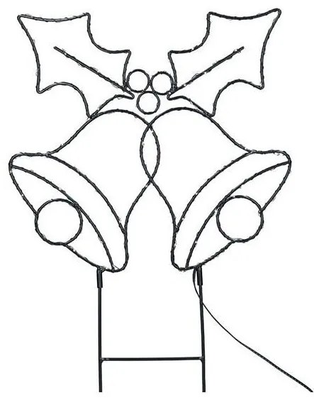 Solight 1V289 - Decorazione natalizia da esterno a LED 100xLED/3xAA IP44, luce calda, campanelle