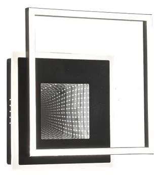 Applique LED garage moderno TRIDI nero IP20, luce bianco naturale 3200 lumen,