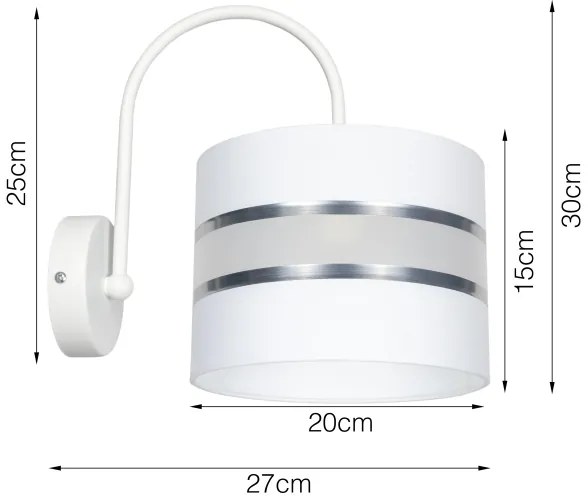 Applique CORAL 1xE27 / 60W / 230V bianco