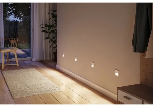 Paulmann 80002 - LED/1W Illuminazione scale con sensore TSARO 230V Lead/bianco