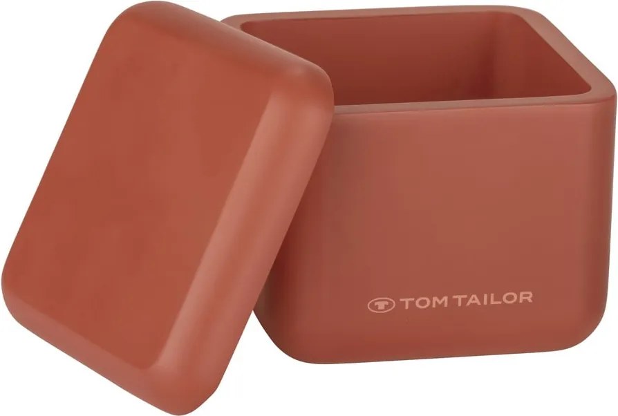 Organizer da bagno in poliresina arancione per dischetti di cotone Tom Tailor T-Rounded – Wenko