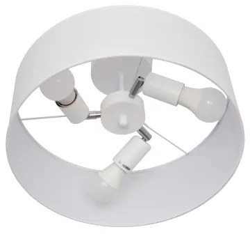 Lampadario a sospensione con supporto rigido ALBA 3xE27/15W/230V bianco