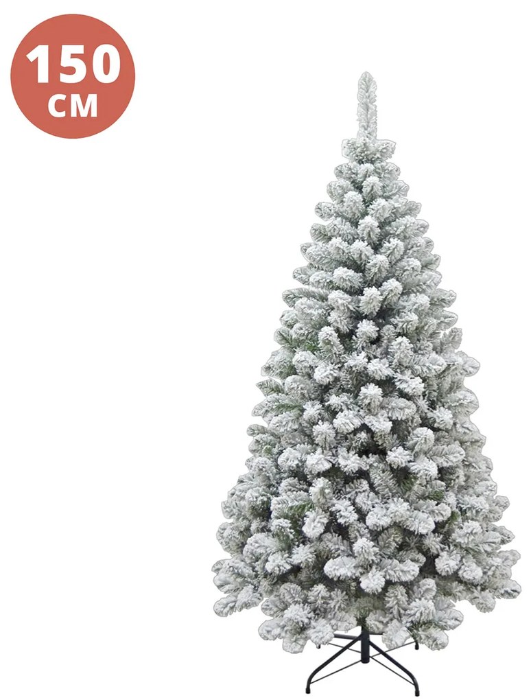 Albero Natale innevato 150 cm Alpino