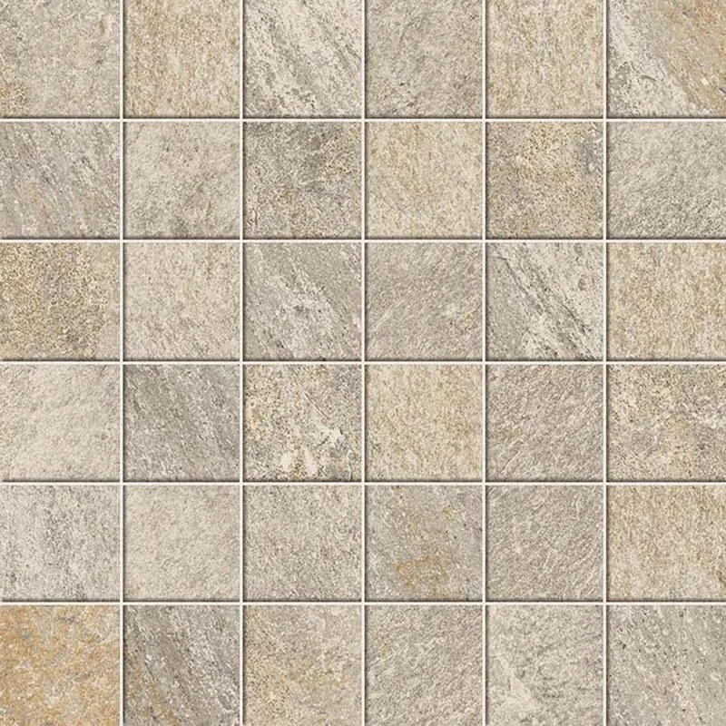 Mosaico in gres porcellanato Regent avorio opaco L 30 x L 30cm x Sp. 8 mm, 10 pezzi